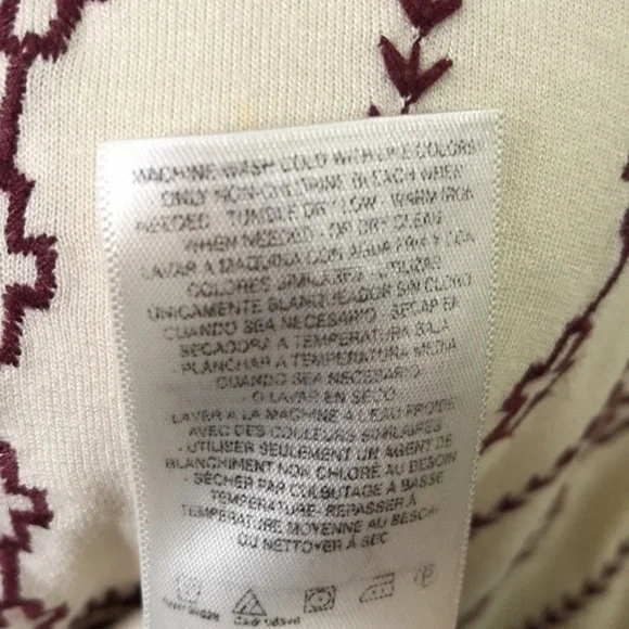 JESSICA SIMPSON Embroidered Boho Aztec Top sz M - Picture 7 of 7